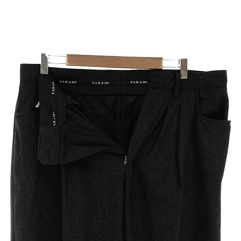 FARAH / ファーラー Two tuck Wide Tapered Pants ウール 2タックワイドテーパードパンツ