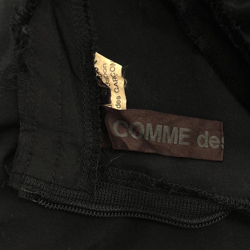 COMME des GARCONS / コムデギャルソン ポリエステル 製品加工 断ち切り フリル装飾 ティアード ボリューム オーバー ワンピース