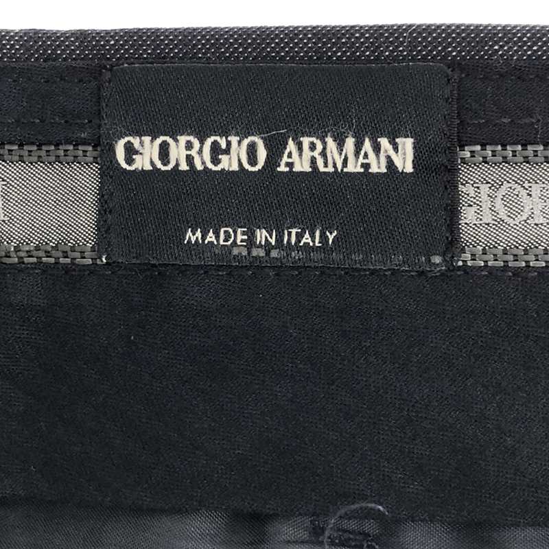 GIORGIO ARMANI / ジョルジオアルマーニ ウール 2タック ラップ スラックス