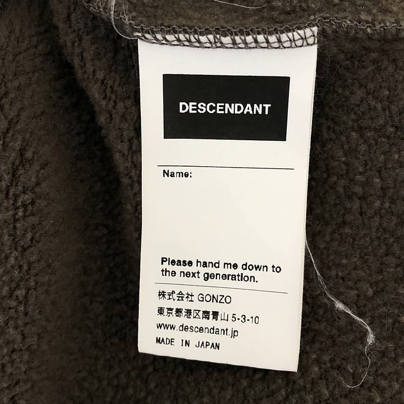 DESCENDANT / ディセンダント PE HOODED SWEATSHIRT ロゴ刺しゅう プルオーバーパーカー フーディ