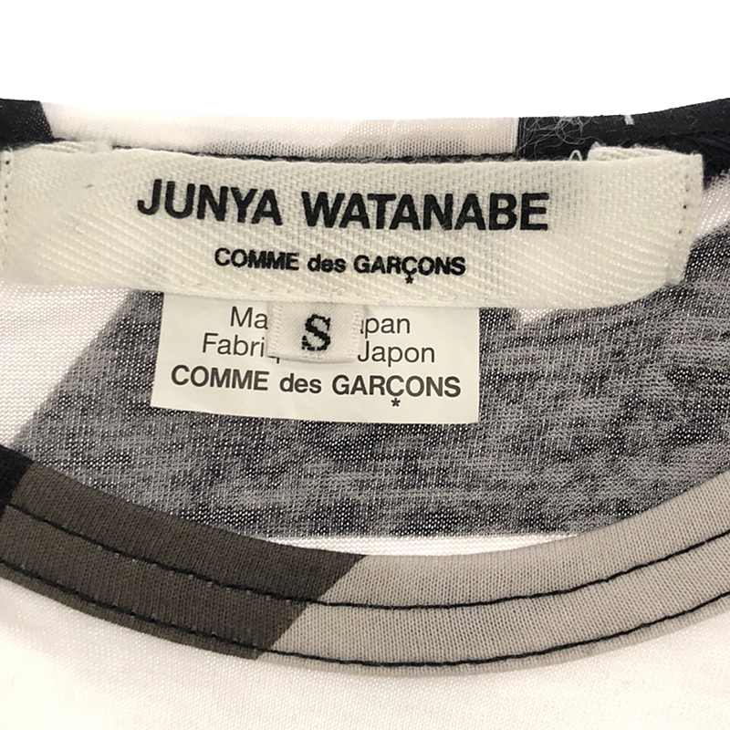 JUNYA WATANABE COMME des GARCONS / ジュンヤワタナベ プリント クルーネック オーバーカットソー Tシャツ