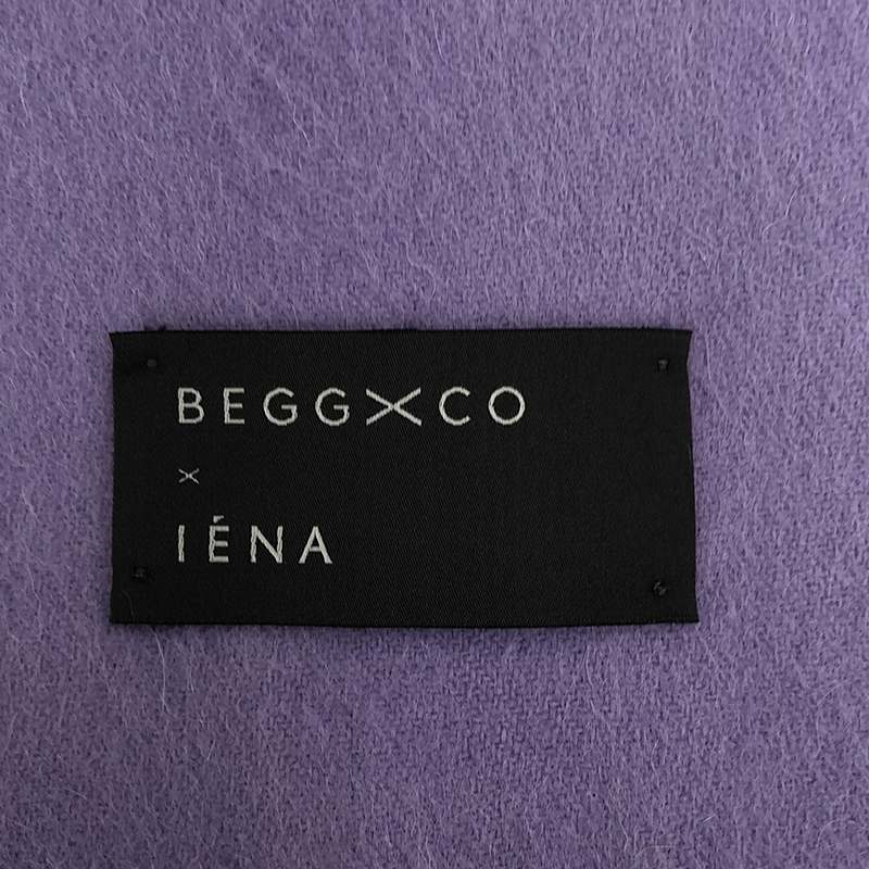 × BEGG&CO ベグアンドコー別注 ラムウール アンゴラ 大判フリンジストールIENA / イエナ