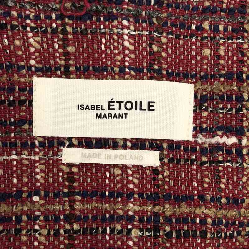 ISABEL MARANT ETOILE / イザベルマランエトワール ノーカラーコットンツイードジャケット