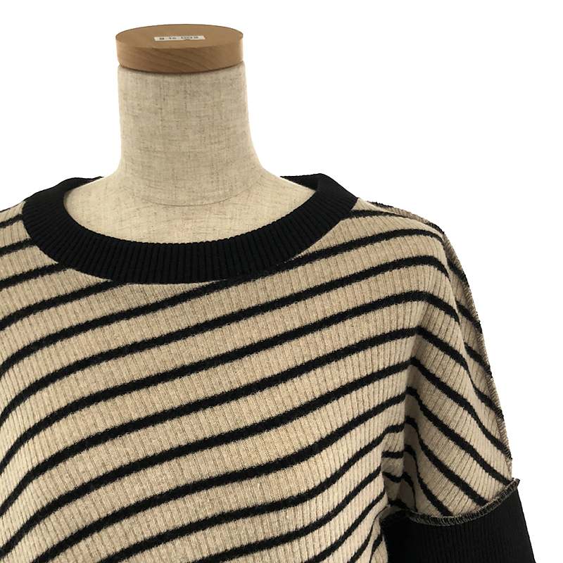 MM6 Maison Margiela / エムエムシックスメゾンマルジェラ Stripes Wool Long Sleeves Medium Dresses ニットワンピース