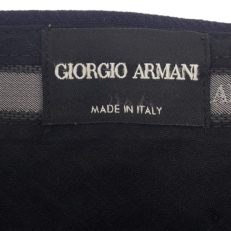 GIORGIO ARMANI / ジョルジオアルマーニ ウール ストレッチ シアサッカー 2タック テーパードスラックス