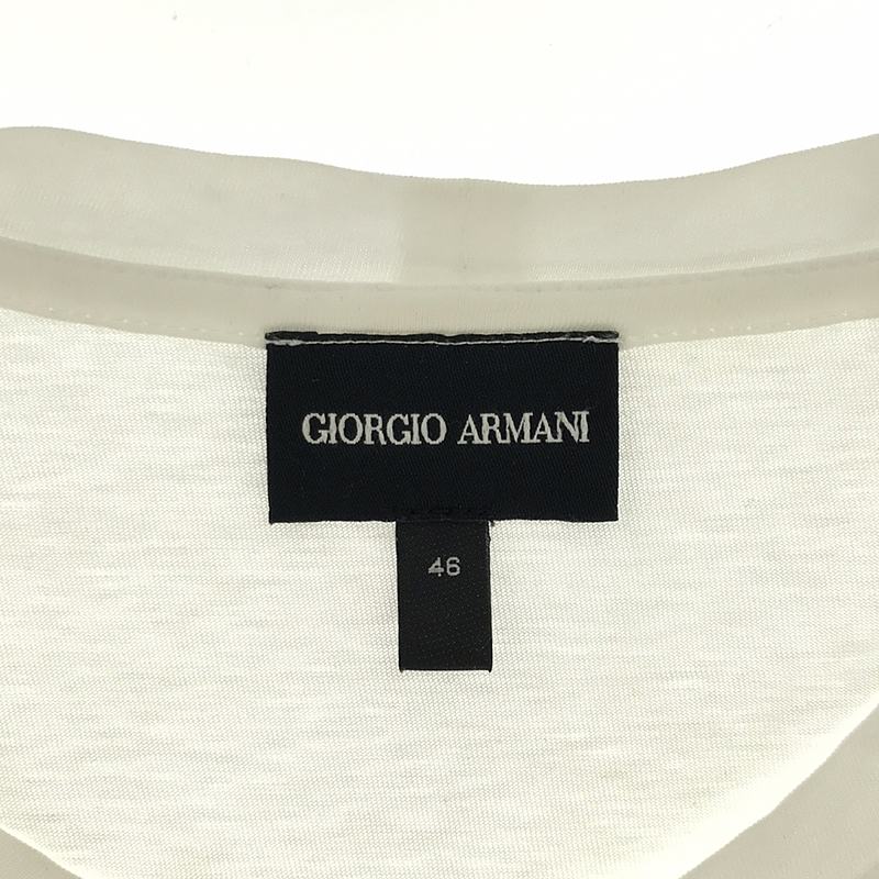 GIORGIO ARMANI / ジョルジオアルマーニ ロゴ刺しゅう クルーネックTシャツ