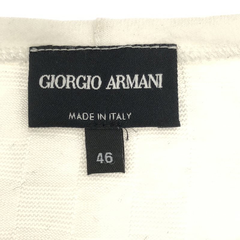 GIORGIO ARMANI / ジョルジオアルマーニ ブロックチェック柄 クルーネック ニットTシャツ