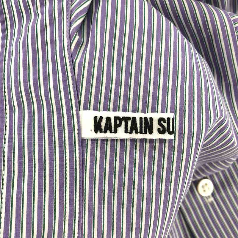 Kaptain Sunshine / キャプテンサンシャイン Cotton Semi Spread Collar Shirt ストライプ コットン セミスプレッドカラーシャツ