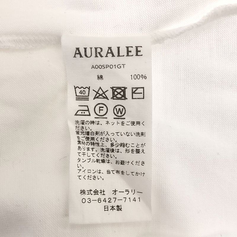 AURALEE / オーラリー LUSTER PLAITING L/S TEE スーピマコットン プレーティング ロングスリーブTシャツ