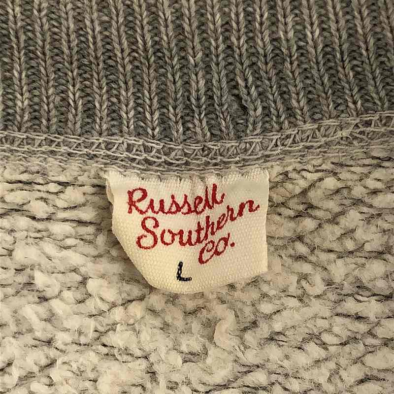 VINTAGE / ヴィンテージ古着 60s Russell Southern アルミ 片ツメジップ ハーフジップ プリント スウェット