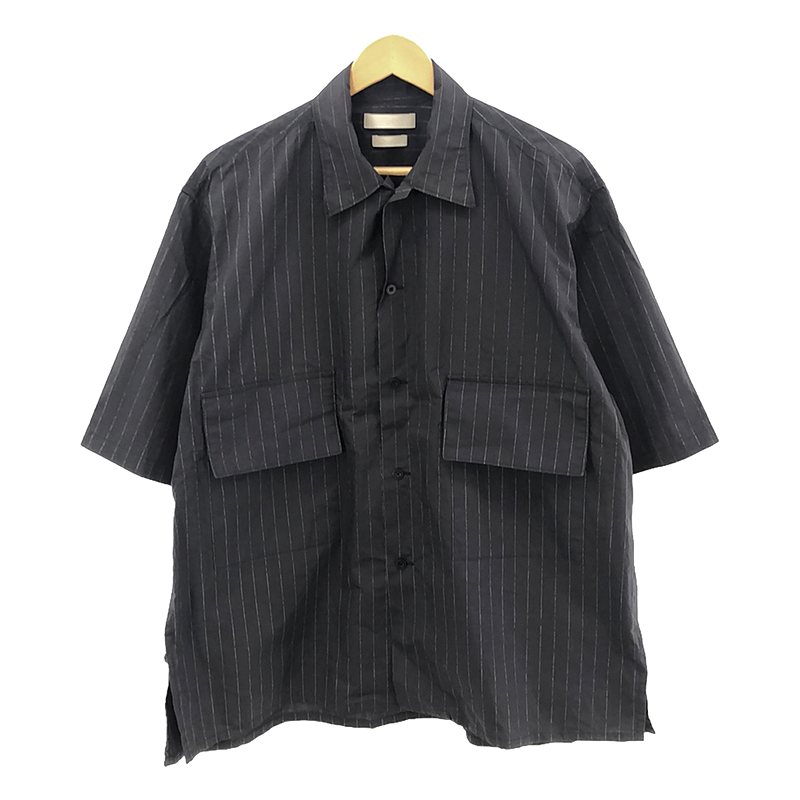 HAND STRIPE PRINT SHIRT S/S ハンドストライププリント 半袖シャツ