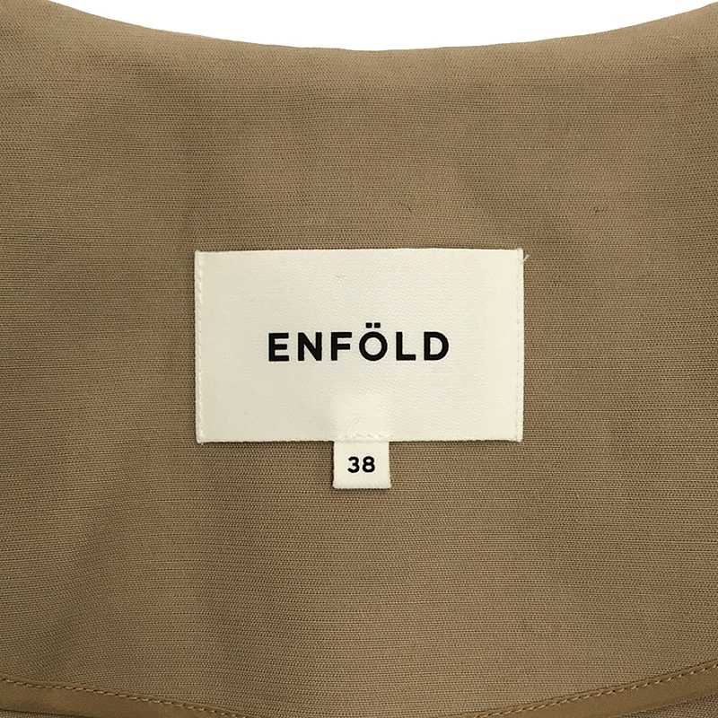 ENFOLD / エンフォルド COダブルフェイス ノーカラー Aラインコート