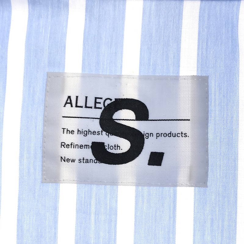 ALLEGE / アレッジ ストライプ ハーフジップ プルオーバー 半袖シャツ