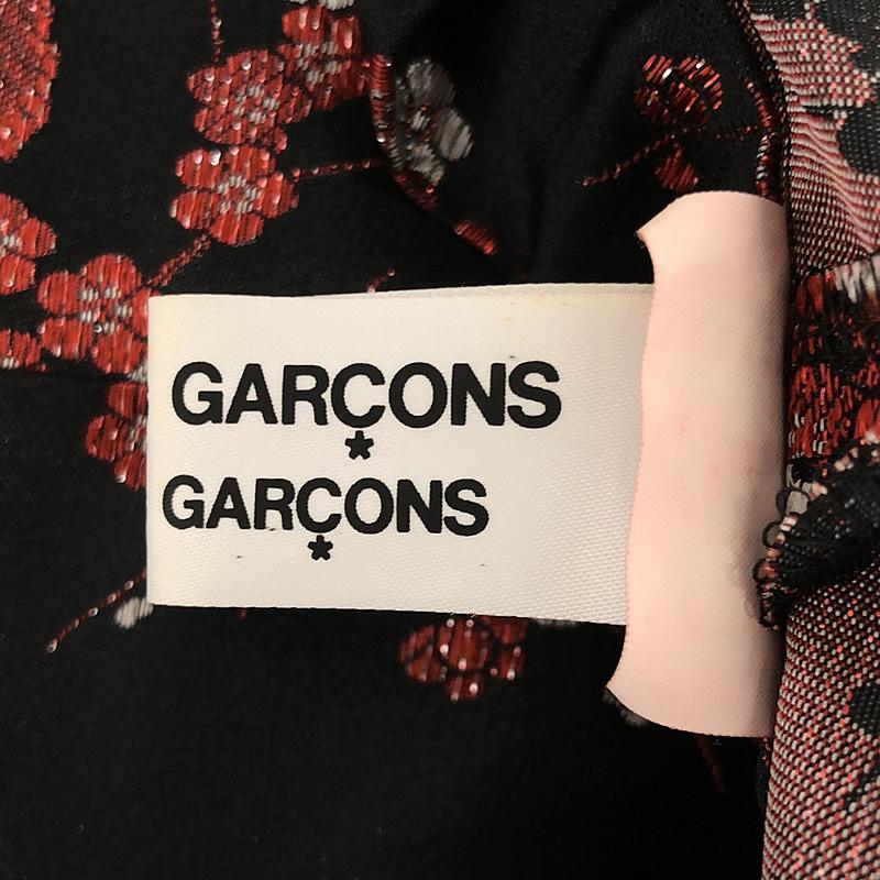 COMME des GARCONS COMME des GARCONS / コムコム ポリエステル ジャガード ノーカラー サイドスリット チャイナジャケット