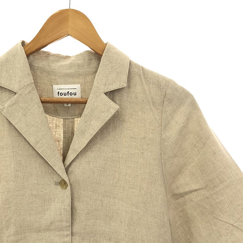 foufou / フーフー linen one button jacket リネンワンボタンジャケット