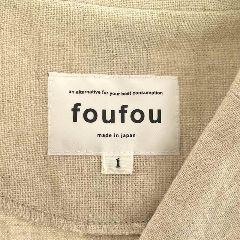 foufou / フーフー linen one button jacket リネンワンボタンジャケット