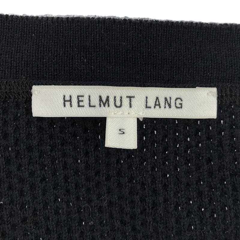 HELMUT LANG / ヘルムートラング ウールコットンサイドジップクルーネックニット