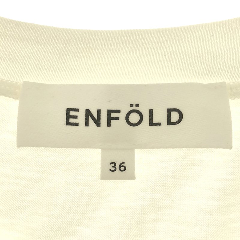 ENFOLD / エンフォルド ソフト 天竺 タック ドレープ ドレス ロング ワンピース