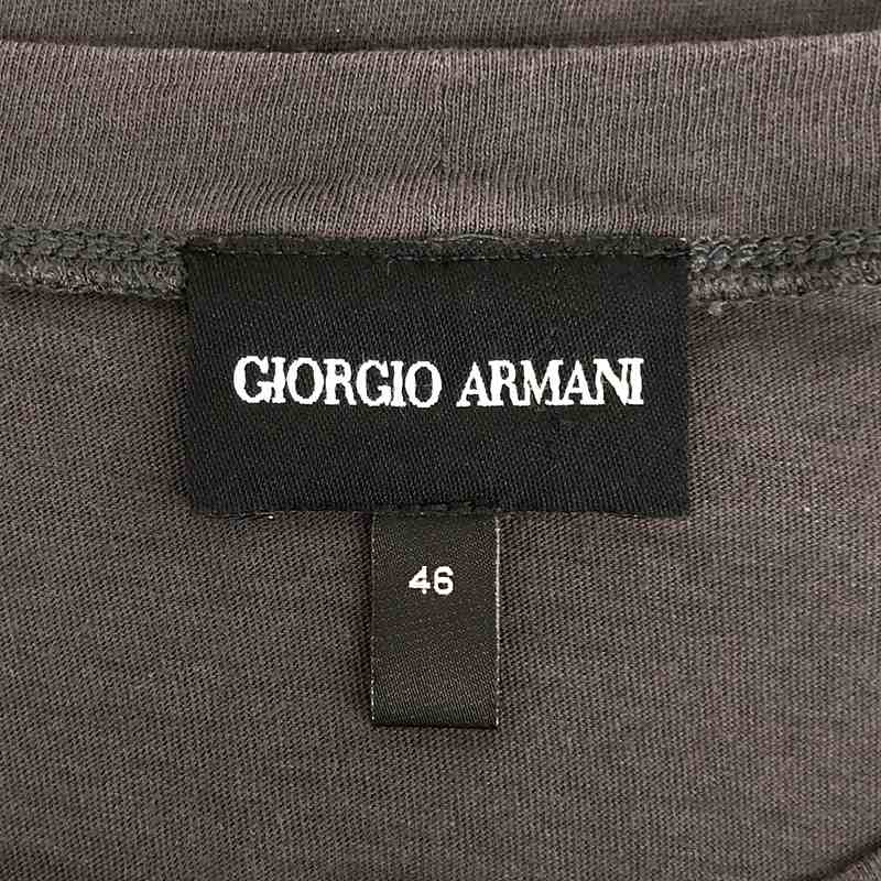 GIORGIO ARMANI / ジョルジオアルマーニ ロゴ ビーズ刺しゅう クルーネックTシャツ