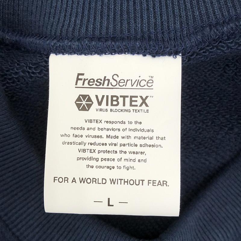 FreshService / フレッシュサービス VIBTEX FOR FRESHSERVICE SWEAT CREW NECK PULLOVER / ロゴ スウェット