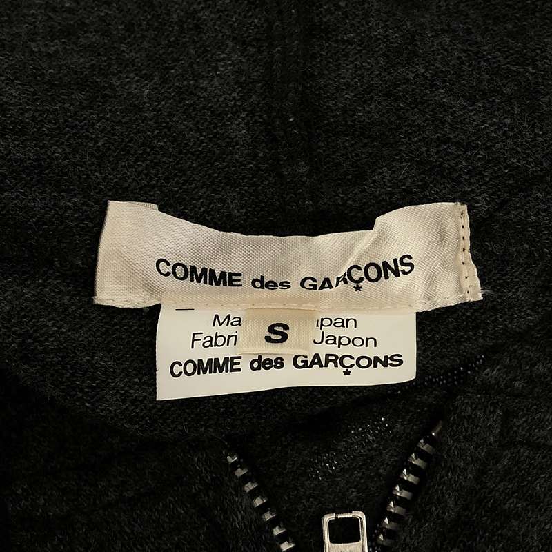 COMME des GARCONS / コムデギャルソン 薔薇 ローズ フラワー 装飾 ニット ジップ パーカー