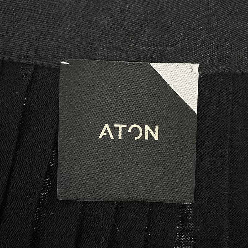 ATON / エイトン ウールジャージープリーツラップスカート