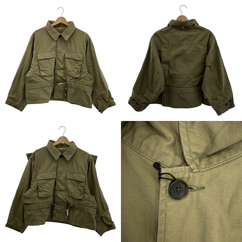 beautiful people / ビューティフルピープル double-end military cloth blouson / ベルテッド ミリタリー ジャケット / フード着脱可