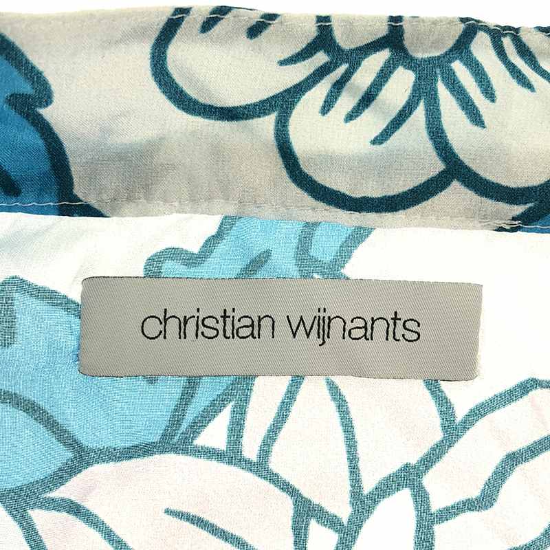 Christian Wijnants / クリスチャンワイナンツ スタンドカラー フラワープリント ロングシャツワンピース