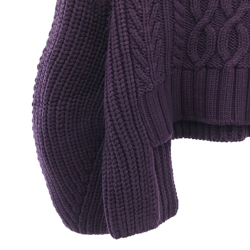 IENA / イエナ STUMBLY / スタンブリー CABLE KNIT IENA EX ウール ボリュームスリーブ ケーブルニット