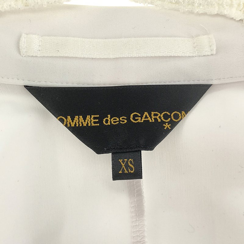 COMME des GARCONS / コムデギャルソン ポリエステル 異素材 切替 変形 レース ロングジャケット