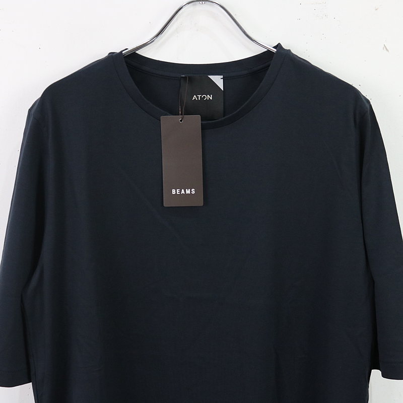 ATON / エイトン Demi-Luxe BEAMS取扱 スビン ラウンドヘム Tシャツ