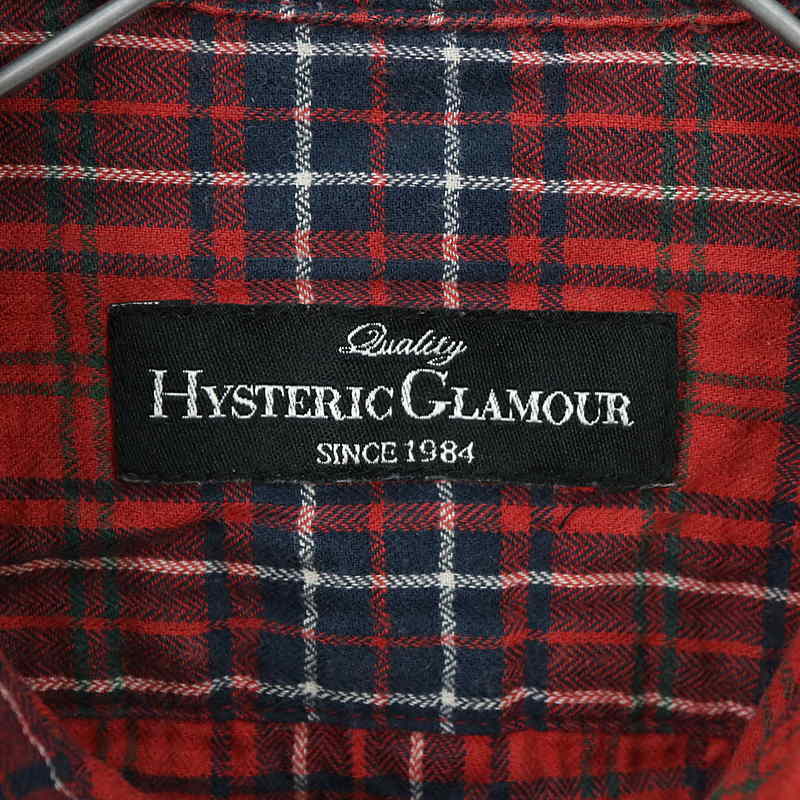 HYSTERIC GLAMOUR / ヒステリックグラマー シワ加工チェックワークシャツ