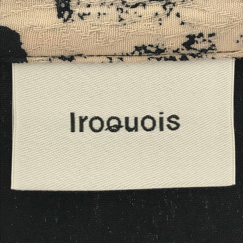 Iroquois / イロコイ VINTAGE CHECK L/S SHIRTS (BLACK)  異素材 レーヨン チェック シャツ