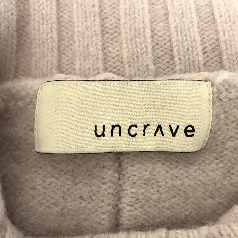 uncrave / アンクレイヴ バックスリット メリノ ウール ハイネック ニット プルオーバー