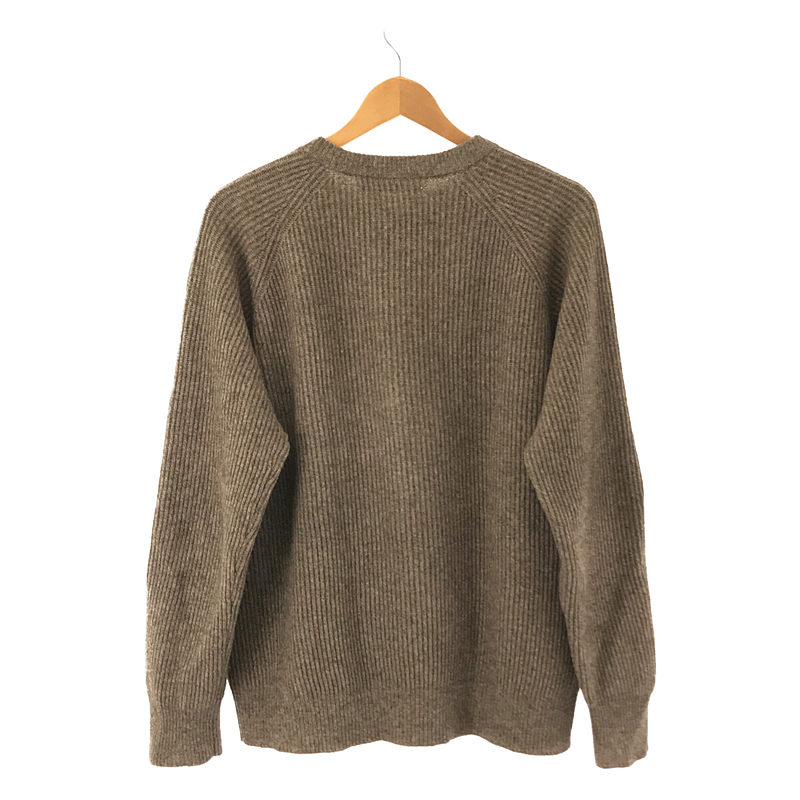 Cristaseya / クリスタセヤ yak wool ribbed raglan sweater  ヤクウール リブニットセーター