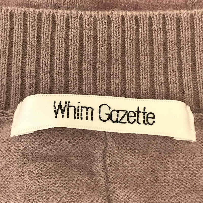 Whim Gazette / ウィムガゼット ウール ハイゲージ Vネック ニット