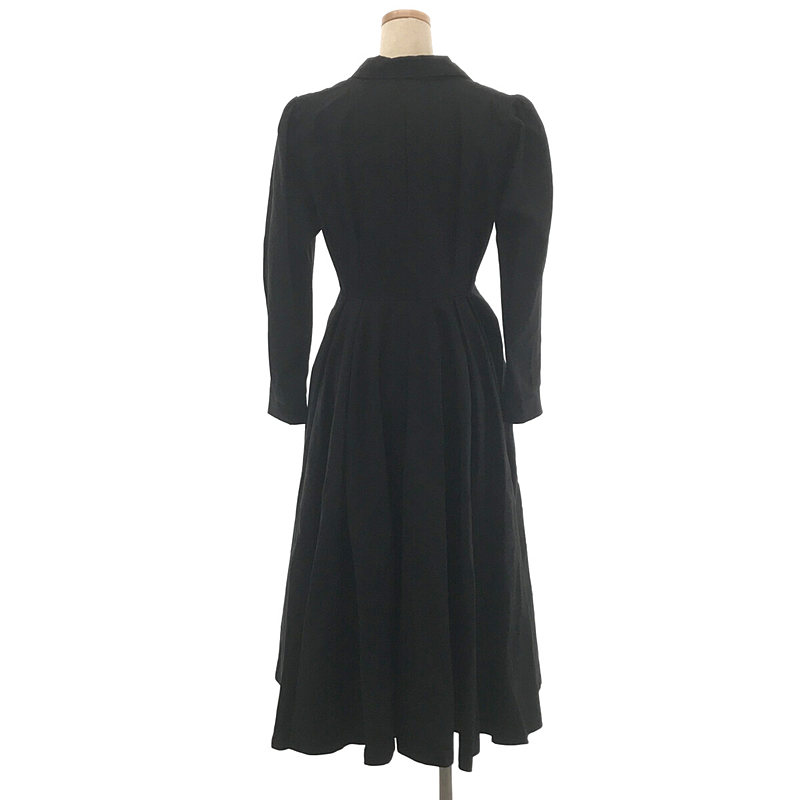 foufou / フーフー THE DRESS #17 open collar button one piece オープンカラー ゴールドボタン ドレス ワンピース