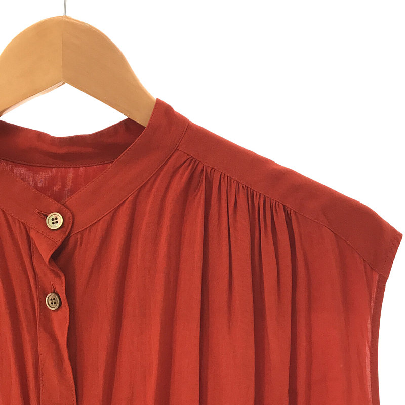 Spick and Span / スピックアンドスパン ロング フロントギャザーノースリーブブラウス