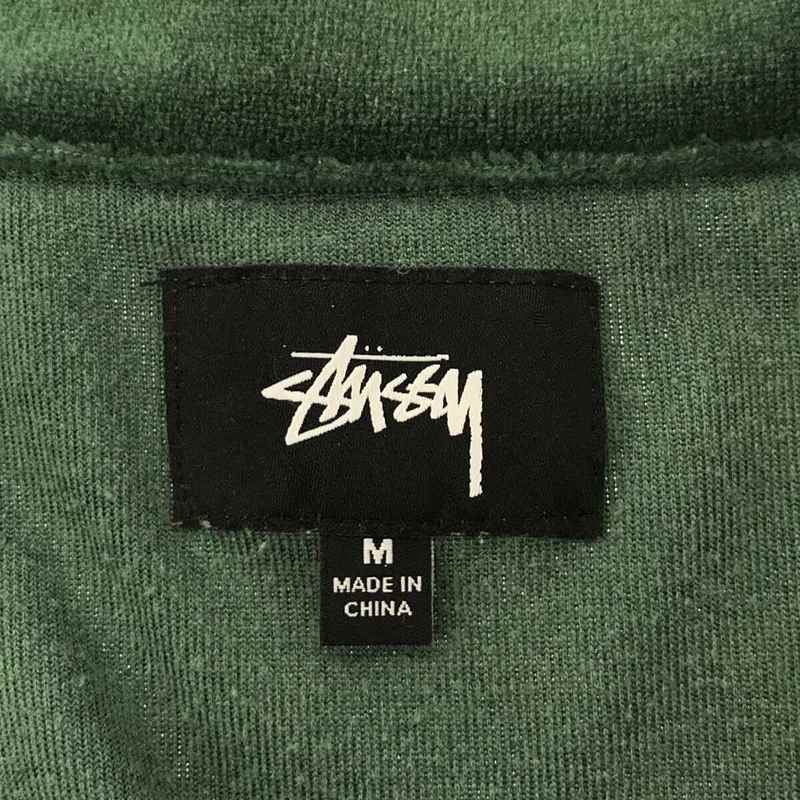 STUSSY / ステューシー ロゴ 刺繍 パネル 切替 ベロア トラック ジャケット