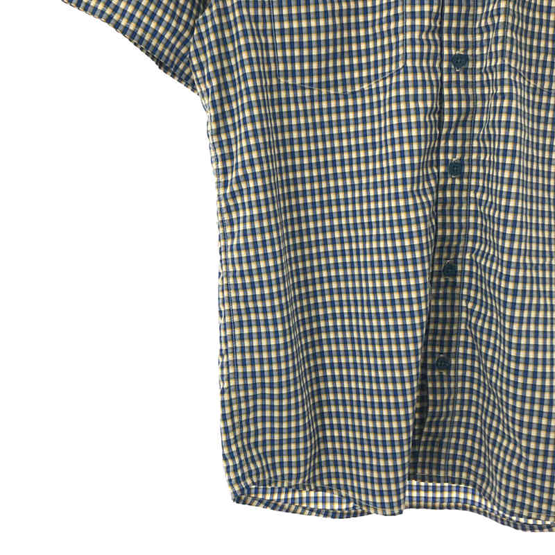 Patagonia / パタゴニア ナイロンポリエステル ダブルポケット 半袖 チェック シャツ