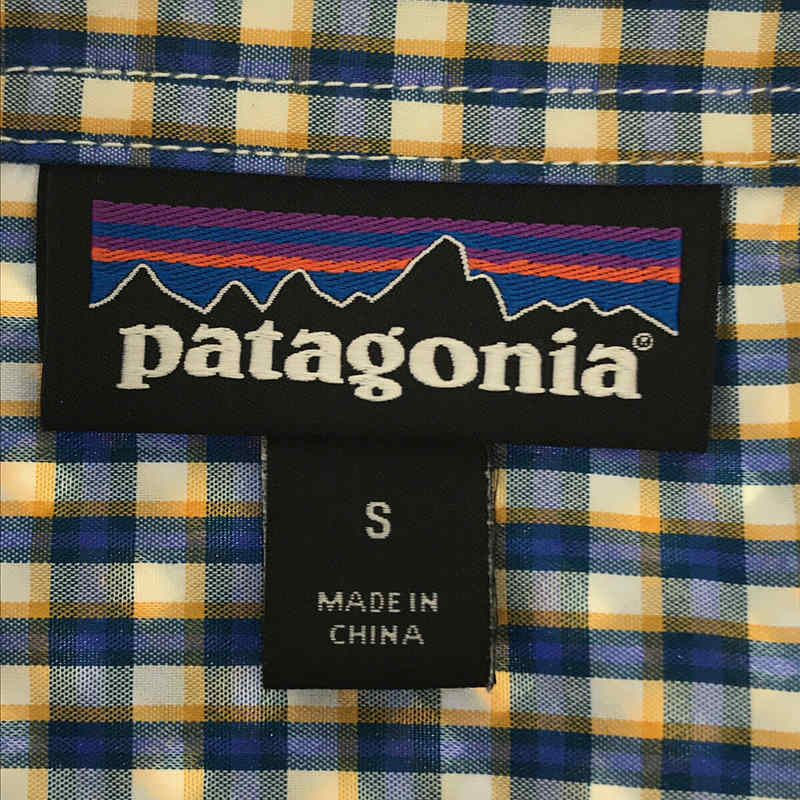 Patagonia / パタゴニア ナイロンポリエステル ダブルポケット 半袖 チェック シャツ