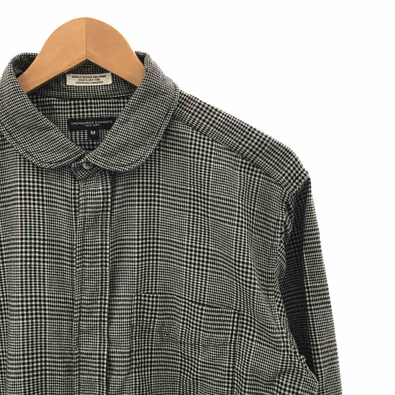 Engineered Garments / エンジニアドガーメンツ コットン グレンチェック ラウンドカラー シャツ