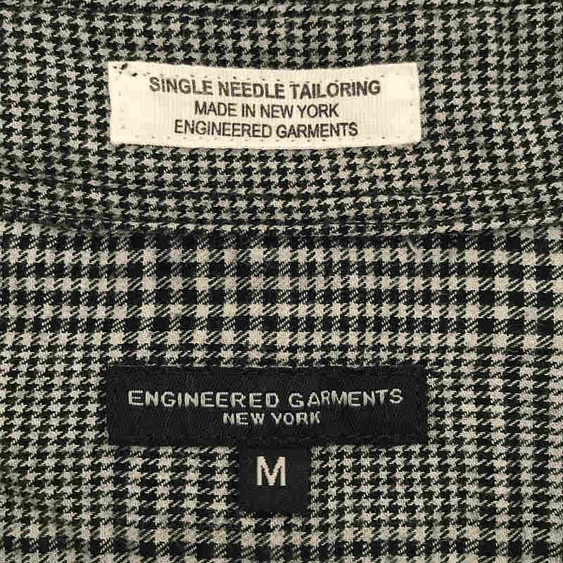 Engineered Garments / エンジニアドガーメンツ コットン グレンチェック ラウンドカラー シャツ