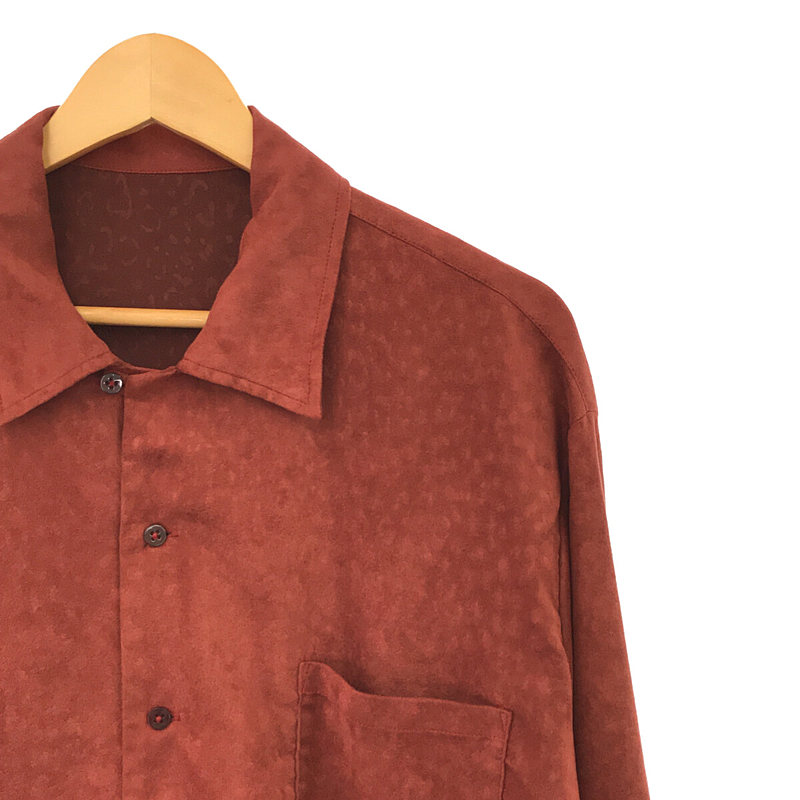 Iroquois / イロコイ SUEDE LEOPARDE フェイク スエード レオパード柄 オープンカラー シャツ