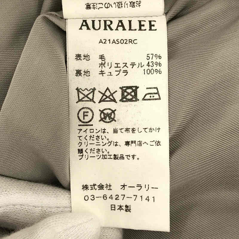 AURALEE / オーラリー WOOL RECYCLE POLYESTER SHEER CLOTH PLEATED SKIRT ウール ポリエステル チェック プリーツ スカート