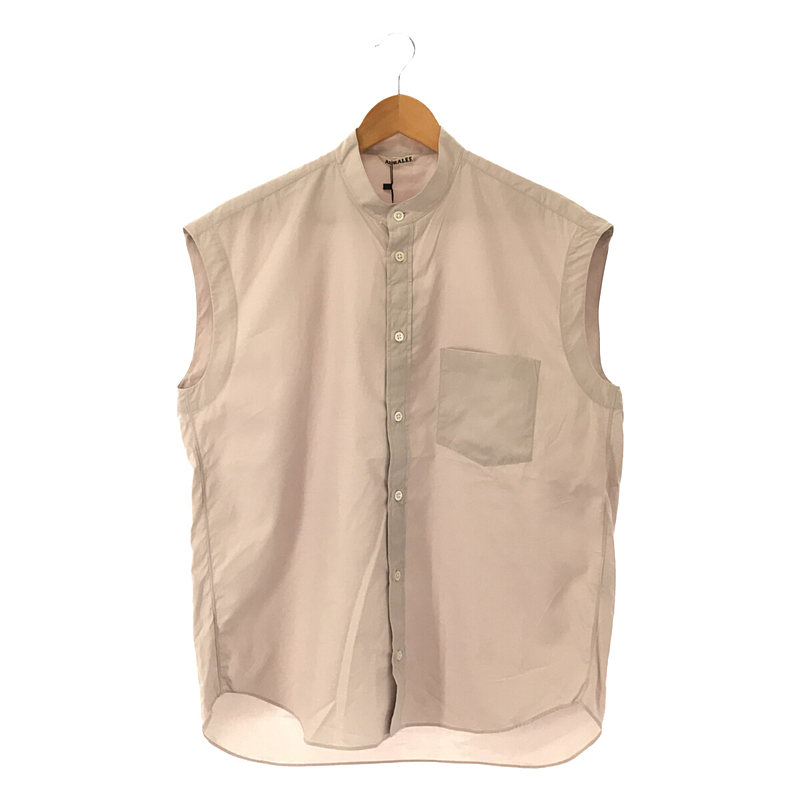 WASHED FINX TWILL SLEEVELESS SHIRTS スタンドカラー ノースリーブ シャツ ブラウスAURALEE / オーラリー