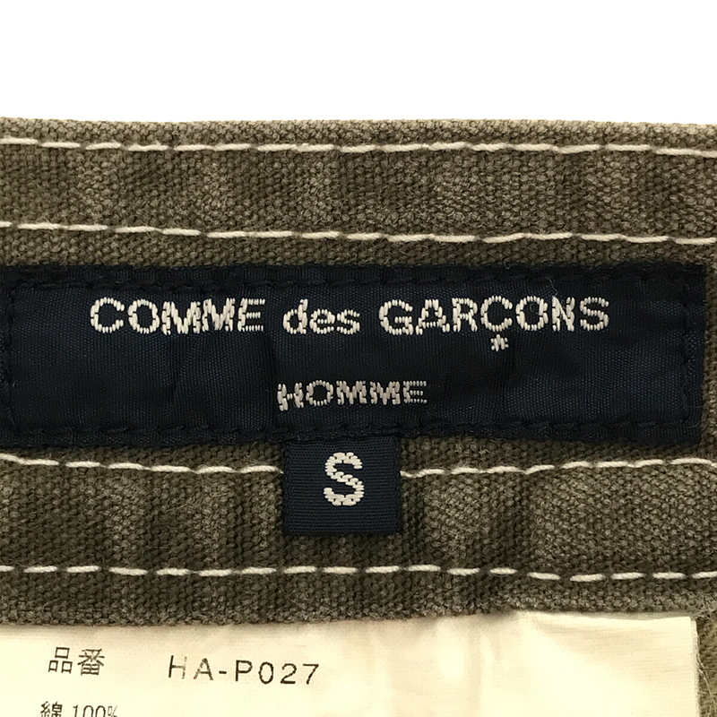 COMME des GARCONS HOMME / コムデギャルソンオム 2008SS / AD2007 製品加工 コットン ミリタリー ワイド ペインター パンツ
