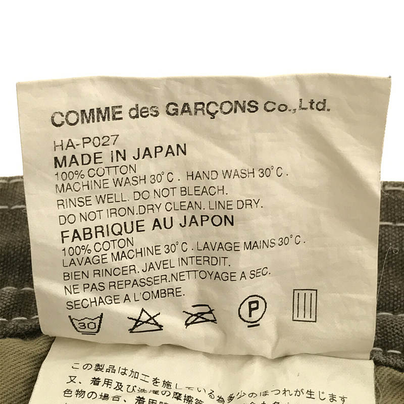 COMME des GARCONS HOMME / コムデギャルソンオム 2008SS / AD2007 製品加工 コットン ミリタリー ワイド ペインター パンツ