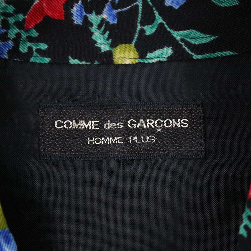花柄 切り替えジップアップシャツブルゾンCOMME des GARCONS HOMME PLUS / コムデギャルソンオムプリュス
