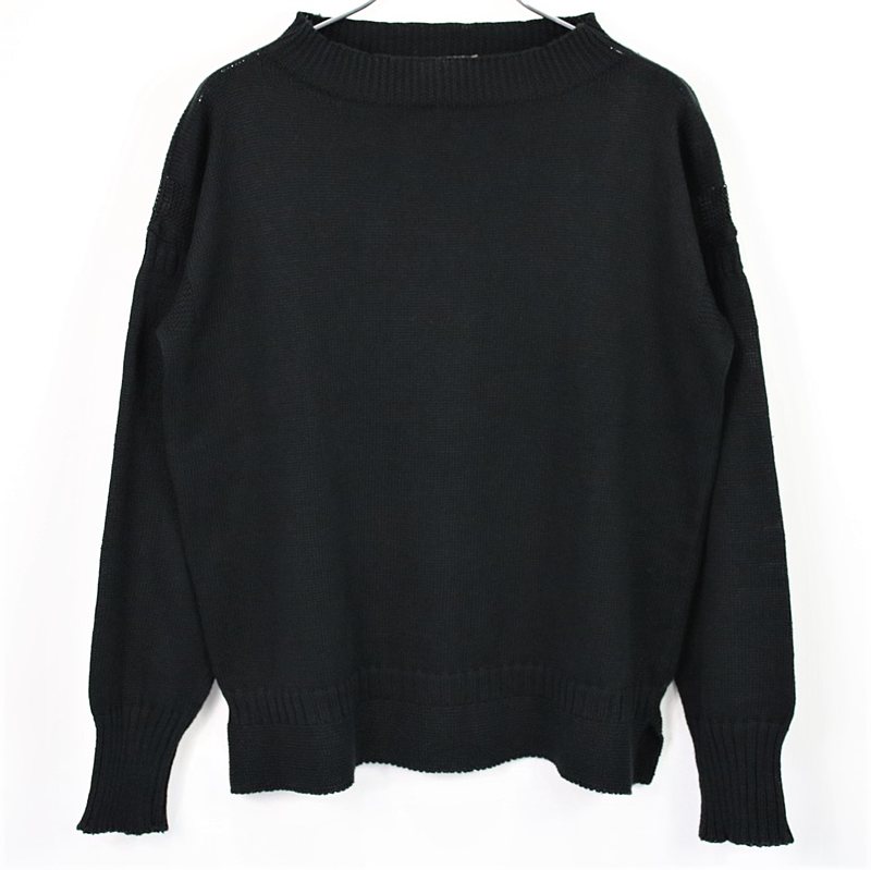 BOAT NECK GUERNSEY リネンコットンボートネックニットMARGARET HOWELL / マーガレットハウエル